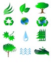 Ecology icons Royalty Free Stock Photo