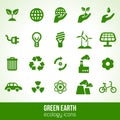 Ecology icons isolated on white. Vector Royalty Free Stock Photo