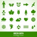 Ecology icons isolated on white. Vector