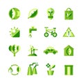 Ecology Icons Set Royalty Free Stock Photo