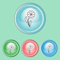 Ecology Icons Set, Line Art Style Royalty Free Stock Photo