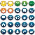 Ecology icons set. Nature icon. Eco green icons. Vector Royalty Free Stock Photo