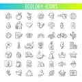 Ecology icons set. vector Royalty Free Stock Photo