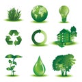 Ecology icons Royalty Free Stock Photo