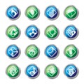 Ecology icons - Set for Web Applications over colored background Royalty Free Stock Photo