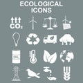 Ecology icons. Vector concept illustration for design