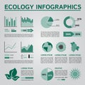 Ecology Infographics Collection, Green Graphic Royalty Free Stock Photo