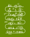 Ecology infographics, sketch for yuor design Royalty Free Stock Photo
