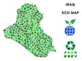 Vector Ecology Green Collage Iraq Map