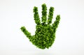 Ecology leaf hand symbol