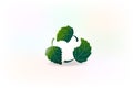 Ecology leafs around logo vector