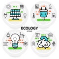 Ecology Line Icons Concept