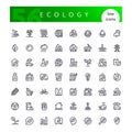 Ecology Line Icons Set