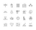 Ecology line icons, signs, vector set, outline illustration concept Royalty Free Stock Photo