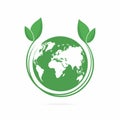 Ecology logo. Eco world symbol, icon. Eco friendly concept for company logo