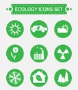 Ecology Logo Vector Icons Set. Royalty Free Stock Photo