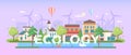 Ecology - modern flat design style vector illustration