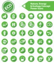 Ecology,Nature & Energy icons,Green version