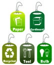 Ecology and recycle tags Royalty Free Stock Photo