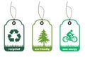 Ecology and recycle tags for environmental design Royalty Free Stock Photo