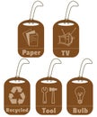 Ecology and recycle tags for environmental design Royalty Free Stock Photo