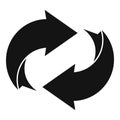 Ecology recycling icon, simple style