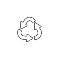 Eco frendly concept arrows icon. Ecology recycling vector symbol.