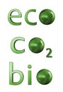 Ecology related 3D text