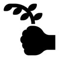 Harvest, Harvesting, Uprooting Glyph Solid Icon Royalty Free Stock Photo