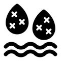Water Pollution, Pollution, Contamination Glyph Solid Icon Royalty Free Stock Photo