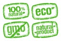 Ecology stamps, GMO free.