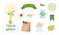 Ecology stickers vector Royalty Free Stock Photo