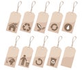 Ecology tags set Royalty Free Stock Photo