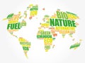 Ecology theme World Map Royalty Free Stock Photo