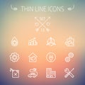 Ecology thin line icon