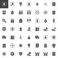 Ecology vector icons set Royalty Free Stock Photo