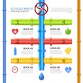 Ecology Water Pipeline Infographics Royalty Free Stock Photo