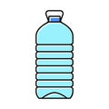 ecology water plastic bottle color icon vector illustration