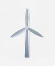 Ecology wind turbine icon on isolated Royalty Free Stock Photo