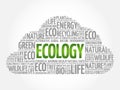 Ecology word cloud Royalty Free Stock Photo