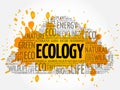 Ecology word cloud Royalty Free Stock Photo