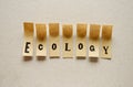 Ecology - word in sticky letters