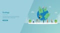 Ecology world environment for website template or landing homepage - vector Royalty Free Stock Photo