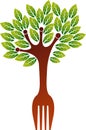 Fork tree logo Royalty Free Stock Photo
