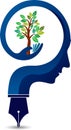 Mind tree logo Royalty Free Stock Photo