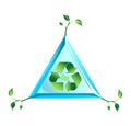 Ecology world logo in vector