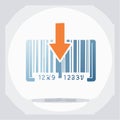 Ecommerce Barcode Data Entry and Download Icon Royalty Free Stock Photo