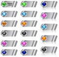 Ecommerce and blank button/icon set Royalty Free Stock Photo