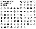 Ecommerce business icons set