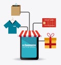 Ecommerce design, vector illustration. Royalty Free Stock Photo